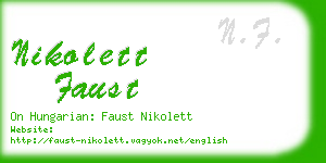 nikolett faust business card